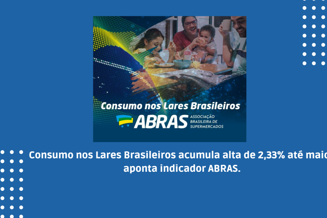 Consumo nos Lares Brasileiros acumula alta de 2,33% até maio, aponta indicador ABRAS